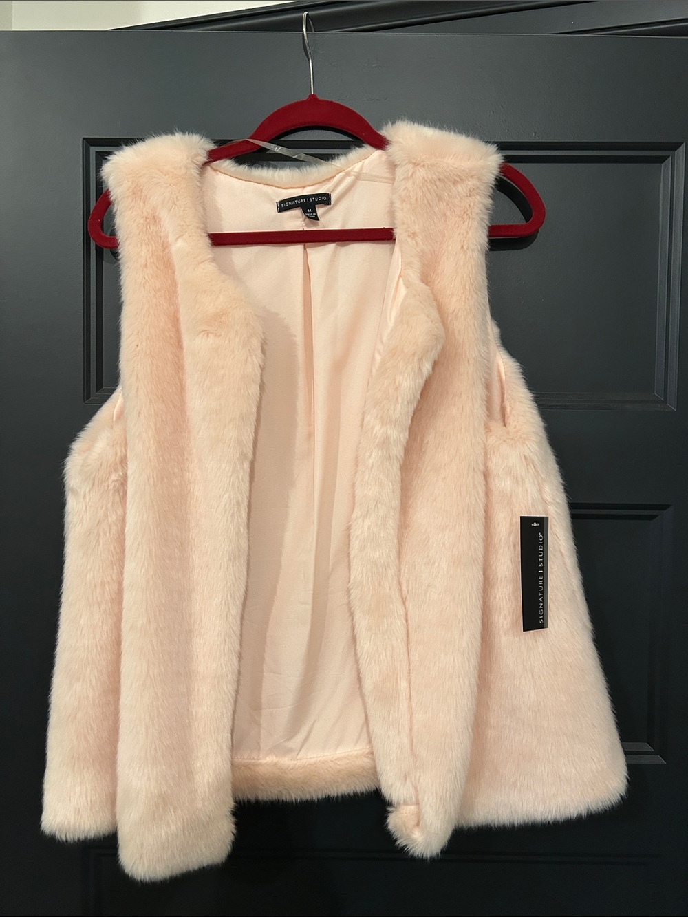 Signature Studio Faux Fur Pink Vest